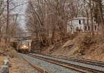 AMTK 707 leads Amtrak Empire Service train number 238 through Barrytown, NY